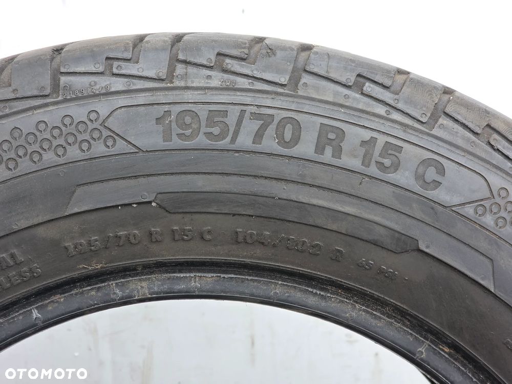 4 x OPONA OPONY CONTINENTAL ContiVanContact 100 195/70R15C 6mm LETNIE - 4