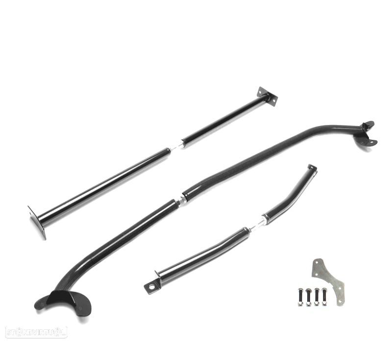KIT BARRAS ANTI-APROXIMAÇÃO AJUSTÁVEIS VOLKSWAGEN VW GOLF MK4 97-03 PRETO - 1