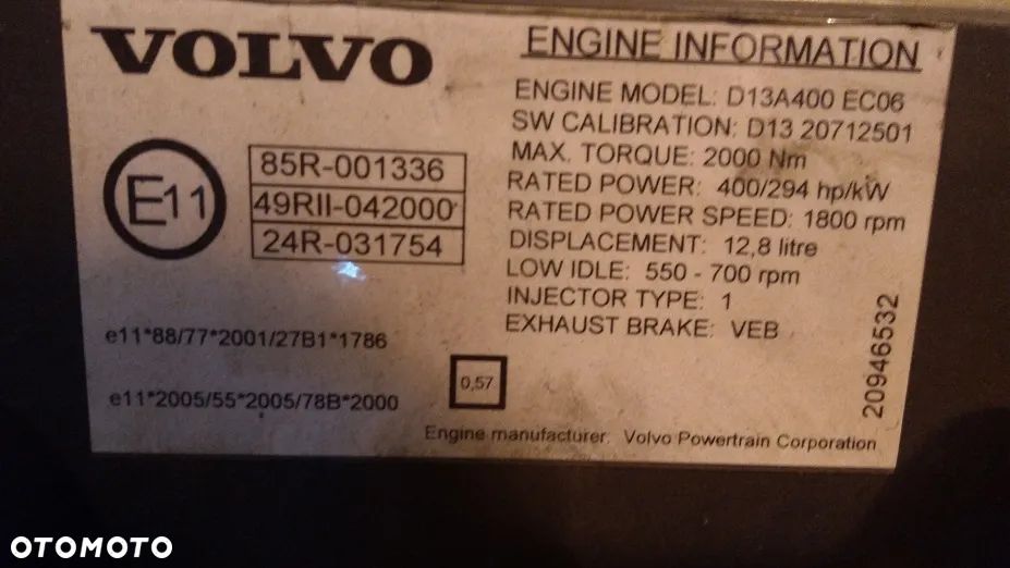 SILNIK VOLVO FH FM 400 E5 D13A - 3