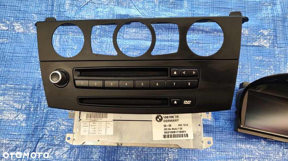 NAWIGACJA CCC ZESTAW KOMPLET RADIO CZYTNIK RAMKA WYŚWIETLACZ IDRIVE KABEL BMW E60 E61 LCI LIFT - 2