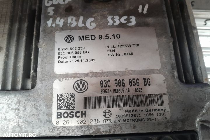 CALCULATOR MOTOR ECU 03C906056BG 03C906056BG Volkswagen VW Golf 5 [20 - 2