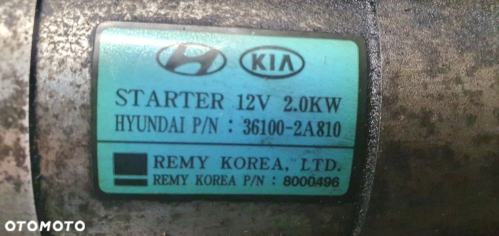 Rozrusznik starter silnika Hyundai i40 1.7 CRDI 36100-2A810 - 7