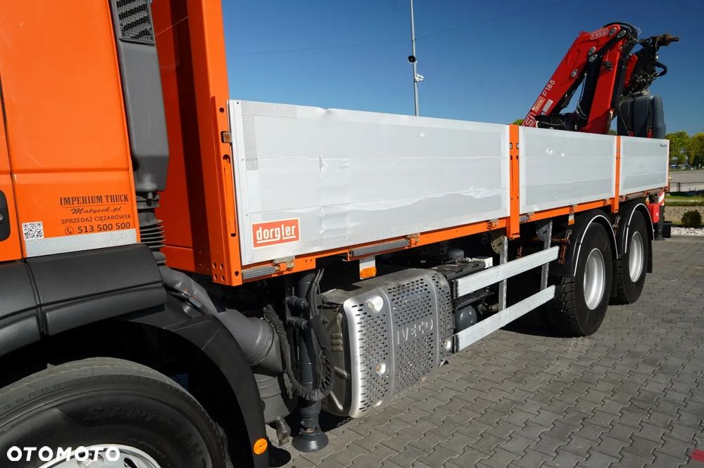 Iveco STRALIS 420 / 6X2 / SKRZYNIOWY 6,5m + HDS FASSI. F185 MAX UDŹWIG 5750KG / STEROWANIE RADIOWE / ROTATOR / OPONY 100% / - 16