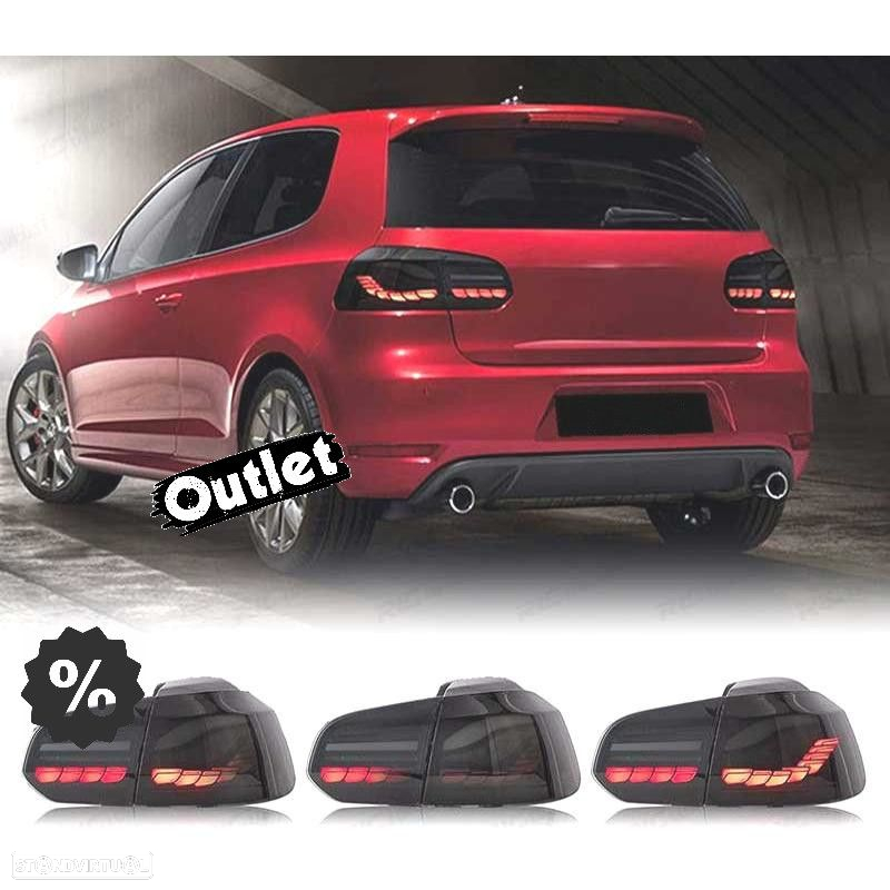 R022074C1 FARÓIS FULL LED PARA VOLKSWAGEN VW GOLF 6 08-12 BARRA DE LUZ OLED VERM - 10