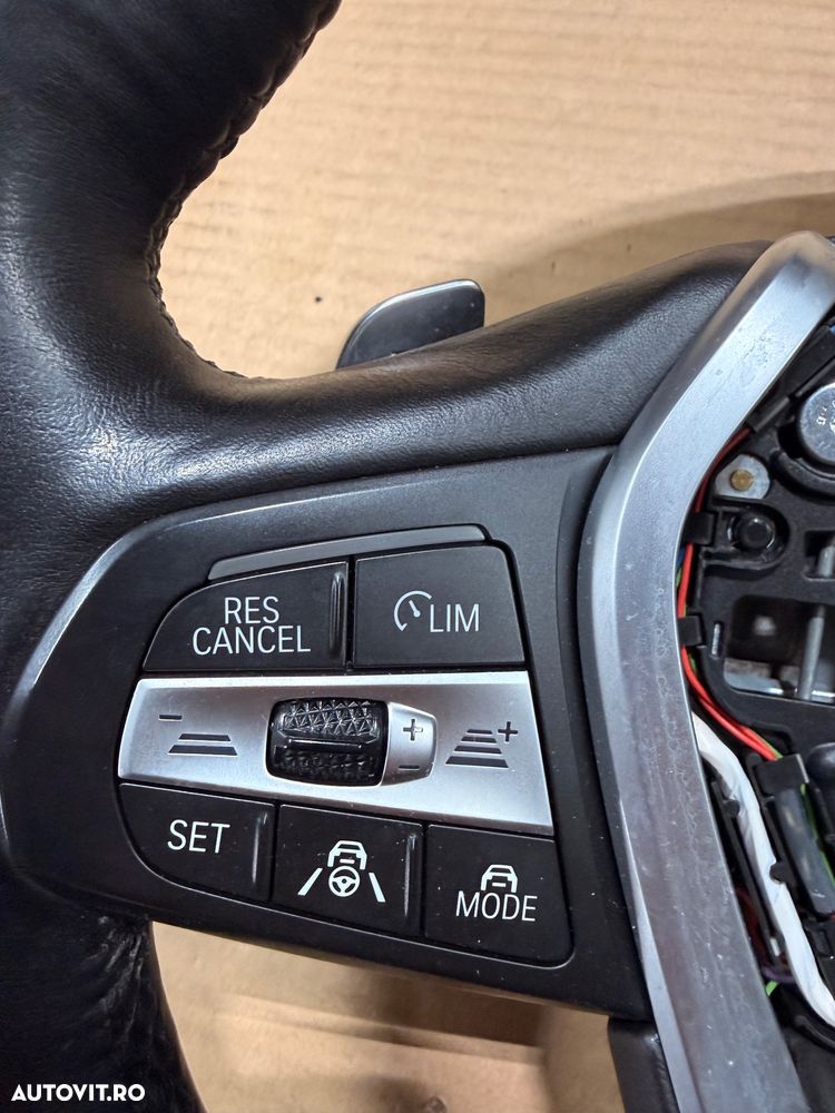 Volan piele cu airbag BMW X5 G05, X6 G06, X7 G07 cu vibratii, leduri traffic jam, padele, distronic 2019-2023 - 4