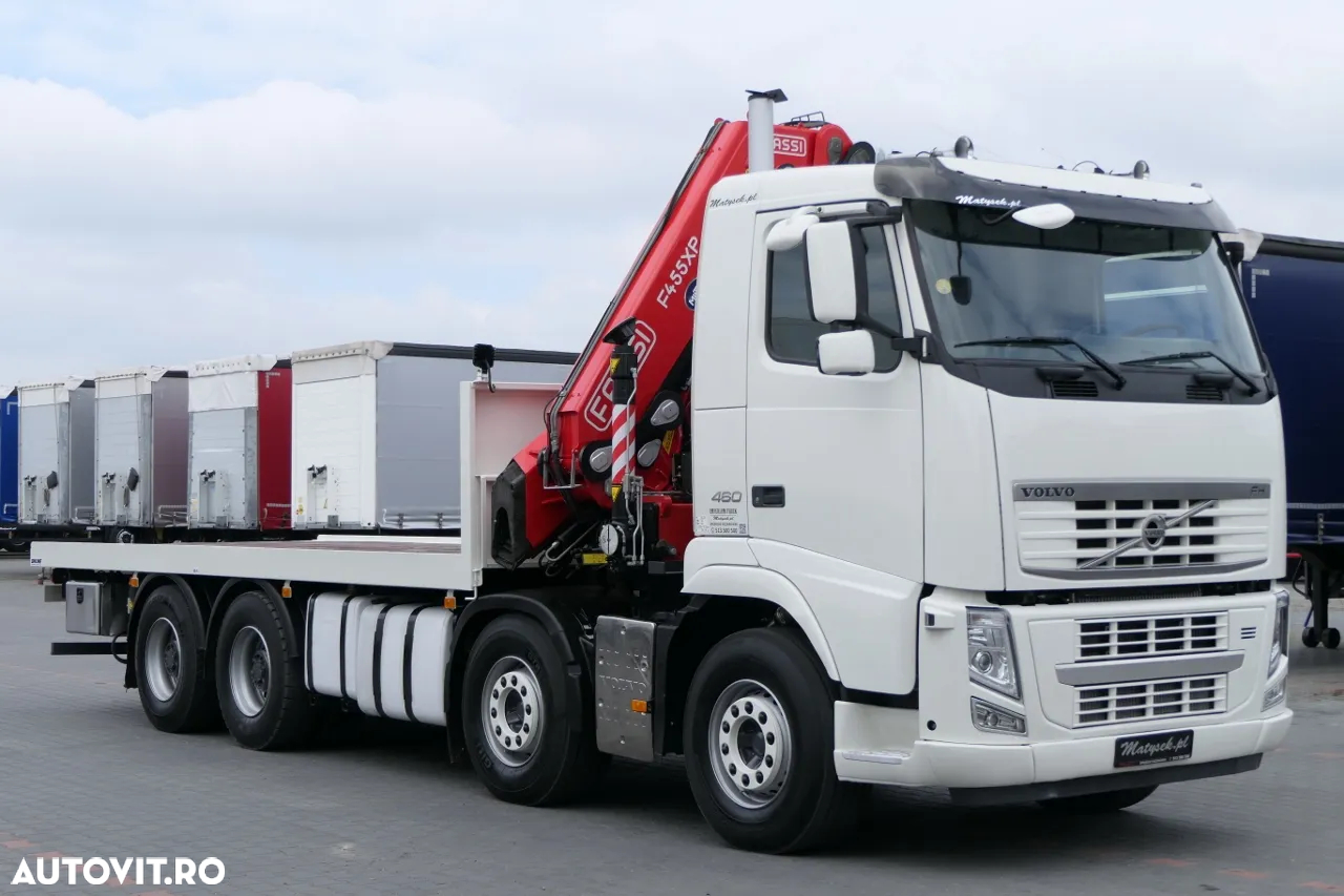 Volvo FH 460 / 8X4 / PLATFORMA + HDS FASSI F455 / 17 M RAZA / CAPACITATE MAX 13,5 T / RADIO CONTROL - 13