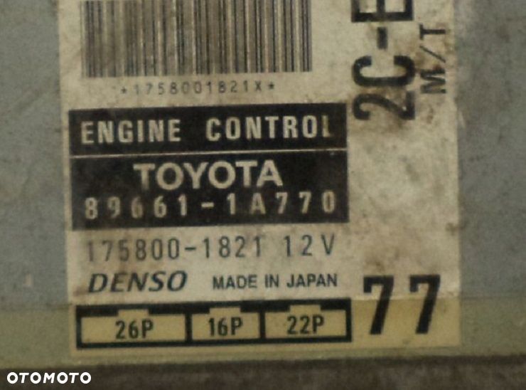 STEROWNIK KOMPUTER TOYOTA COROLLA 89661-1A770 - 2