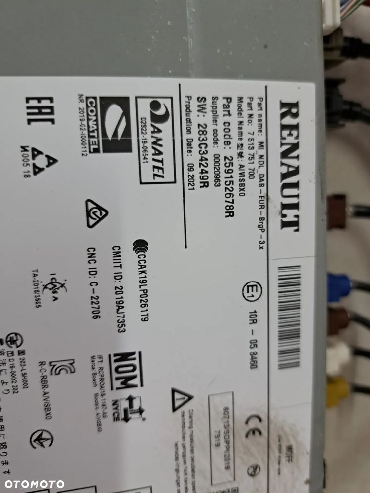 Renault Megane IV lift radio Nawigacja Clio V 259152678R - 4