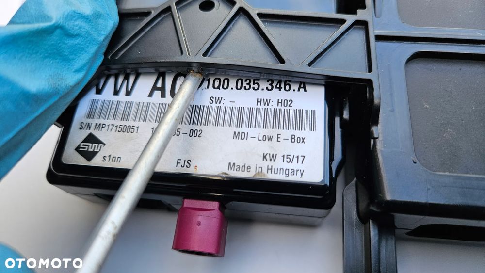 VW Scirocco interfejs multimediów Moduł USB Port 1Q0035346A Kieszeń mocowanie 1Q0035348A - 5