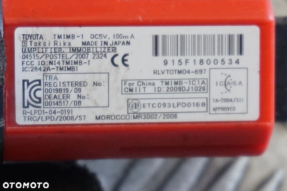 ZESTAW STARTOWY ODPALENIA AVENSIS III T27 PH1 2.0 D4D 89661-05D22 89990-05032 START STOP TOYOTA 2009-2011 - 17