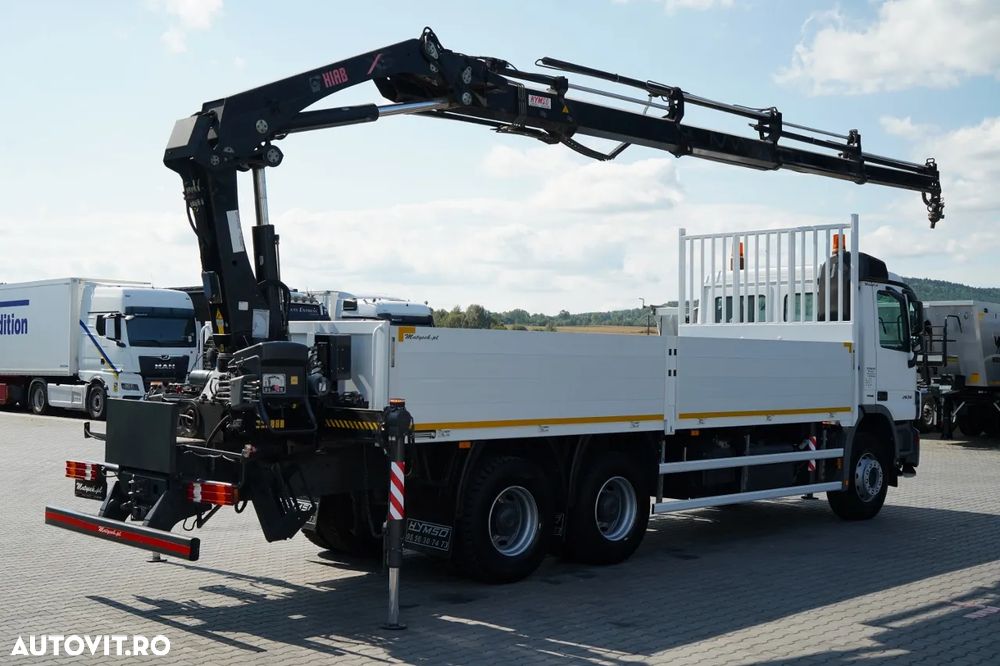Mercedes-Benz ACTROS 2636 / 6x4 / CAROSERIE DE LIVRARE 7 M + HIAB HDS - EXTENSIE 12,6 M / PODEA REZISTENTĂ / RADIOCOMANDĂ / ROTATOARE / IMPORTAT - 6