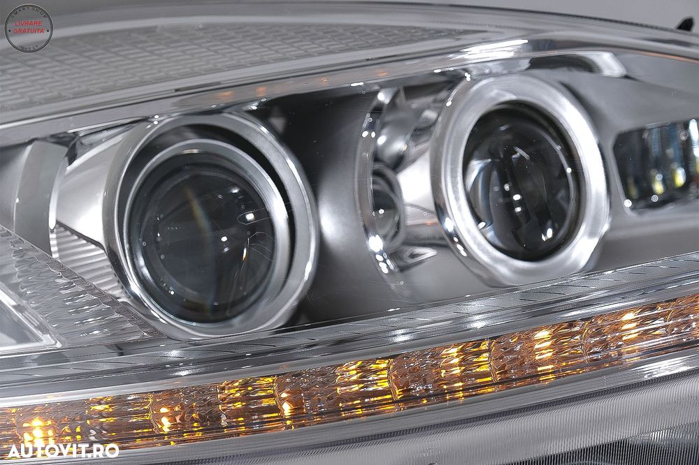 Faruri LED Mercedes Clasa S W221 (2005-2009) Facelift Look Semnalizare Dinamica Se- livrare gratuita - 7