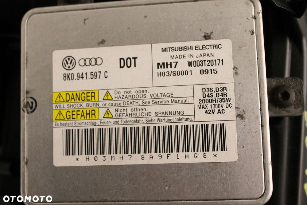 AUDI A4 B8 REFLEKTOR PRAWY LAMPA PRAWA PRZEDNIA PRZÓD BI XENON SKRĘTNY - 6