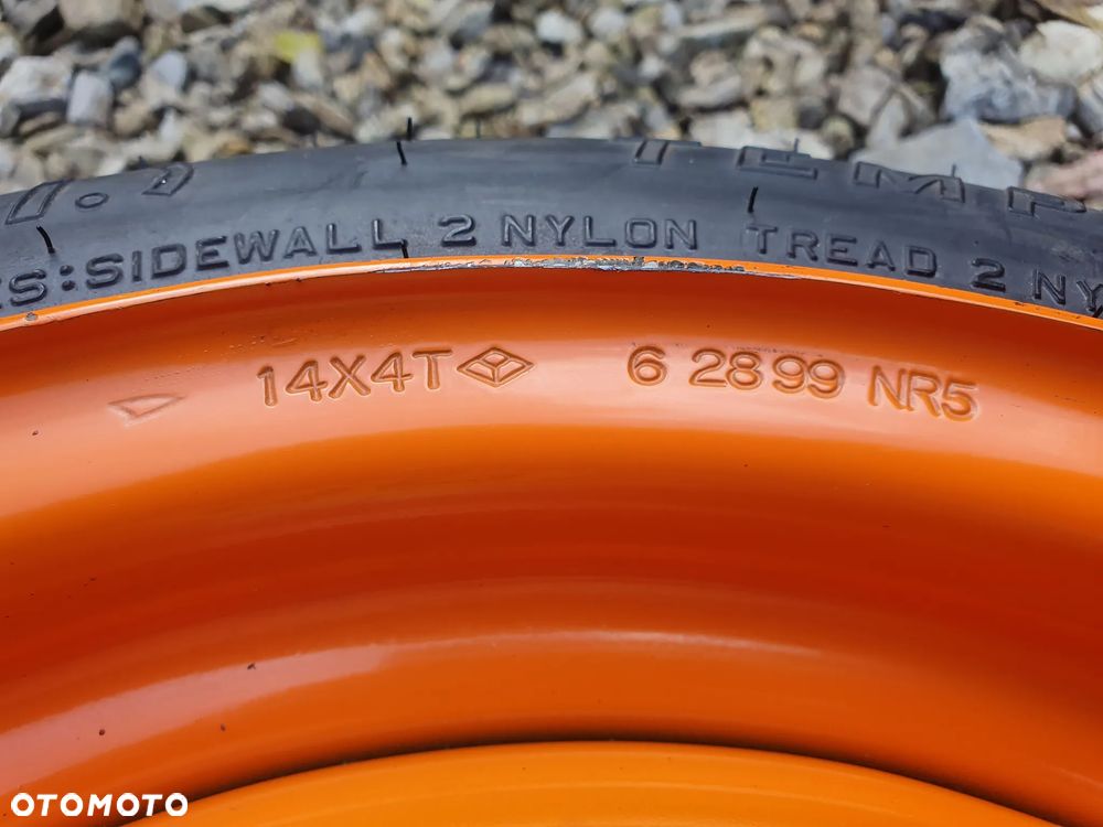 KOLO ZAPASOWE DOJAZDOWE ZAPAS R14 4X100 HYUNDAI KIA TOYOTA MAZDA  105/70R14 - 3