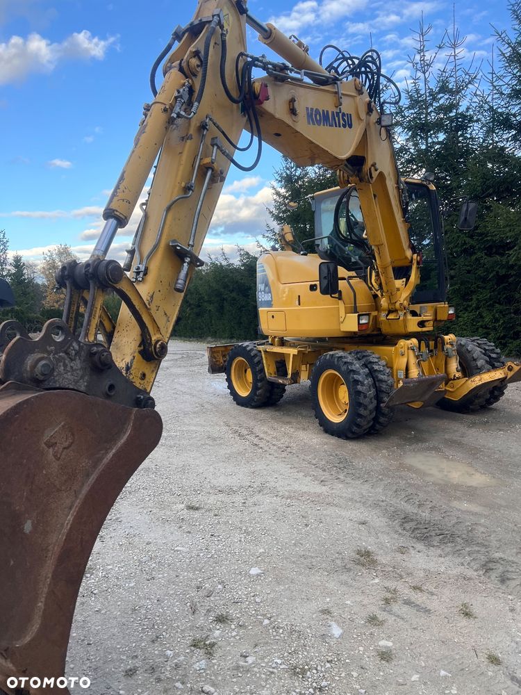 Komatsu Koparka kołowa KOMATSU 10ton PW98MR-8 4x4x4 plug podpory KLIMA 30km/h ramie Long 3xłamane skrętne 2012r bez DPF i ADBLUE 4cyl dodatk wyjścia hydr 51Kw 2osie skrętne pług stopy Cat TEREX Liebherr Wacker Pw 98 mr 8 11 prosto z importu - 12