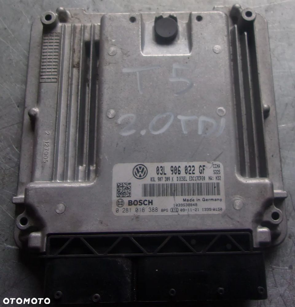 STEROWNIK KOMPUTER VW T5 2.0 TDI 03L906022GF - 1