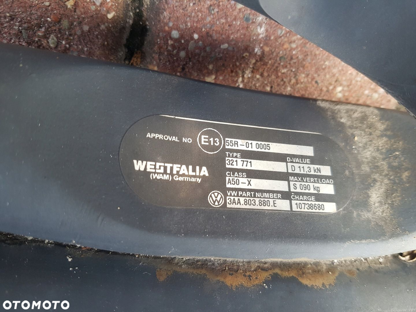 VW PASSAT B7 hak Westfalia 321771 3AA803880E 321771600032 - 4