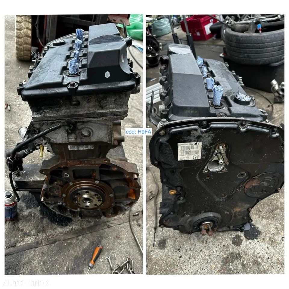 Cutie de viteze pompa injectie kit ambreiaj motor H9FA turbina turbosuflanta galerie evacuare buson ulei cu gat tubulatura admisie conducte motorina ford transit 2,4 tdci euro 3 diesel 2000 - 2006 - 4