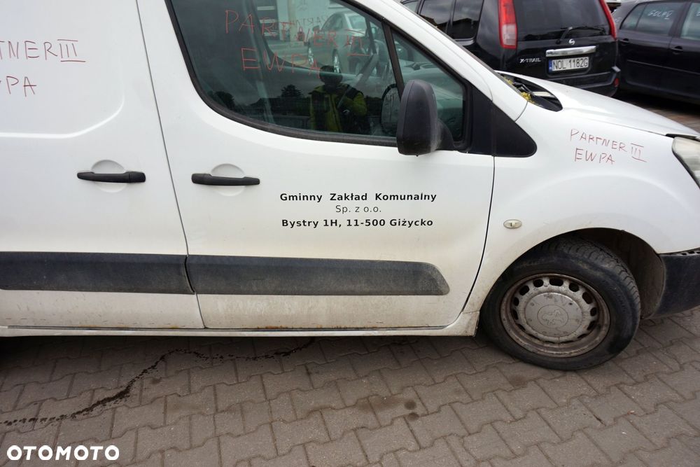 DRZWI PRZEDNIE PRAWE PARTNER III B9 EWPA  BIAŁY PEUGEOT 2008-2018 - 3