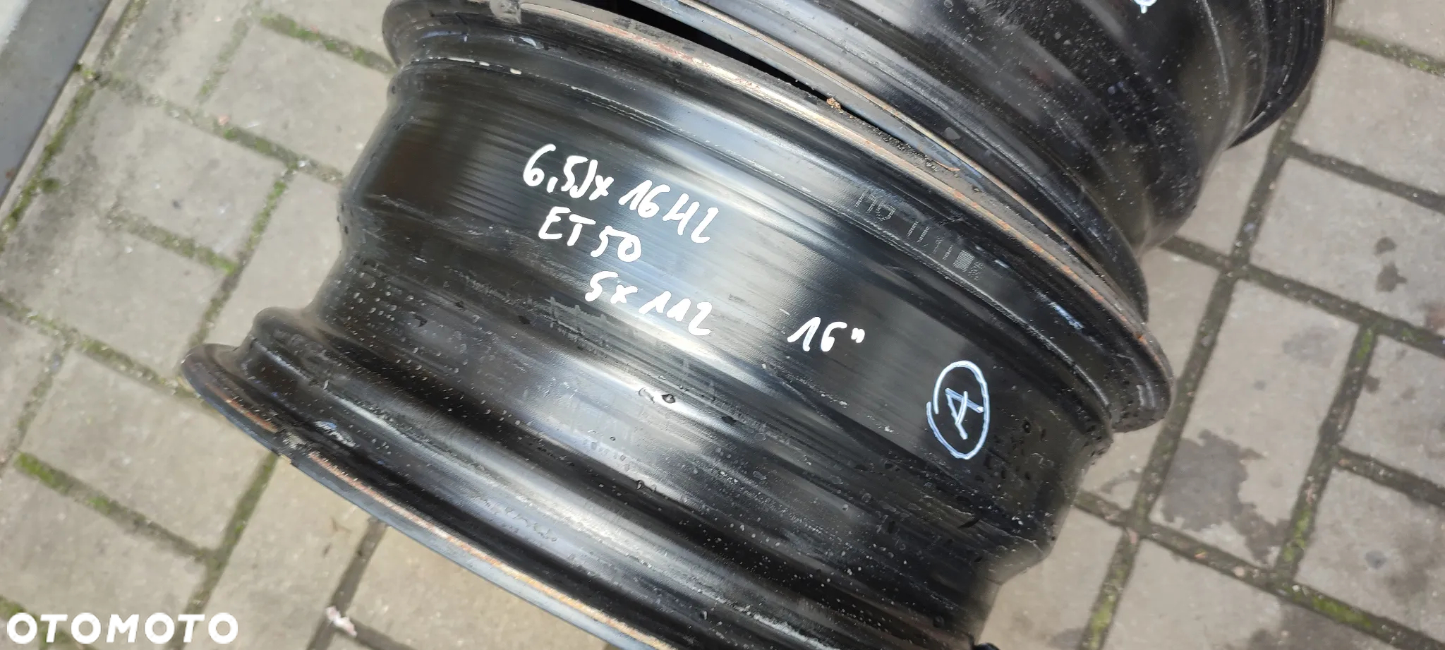 FELGI STALOWE 5x112 6.5Jx16 CALI ET50 VW GOLF VIICADDY TOURAN SKODA OCTAVIA SEAT TOLEDO ALTEA AUDI A3 4 SZTUKI KOMPLET - 9