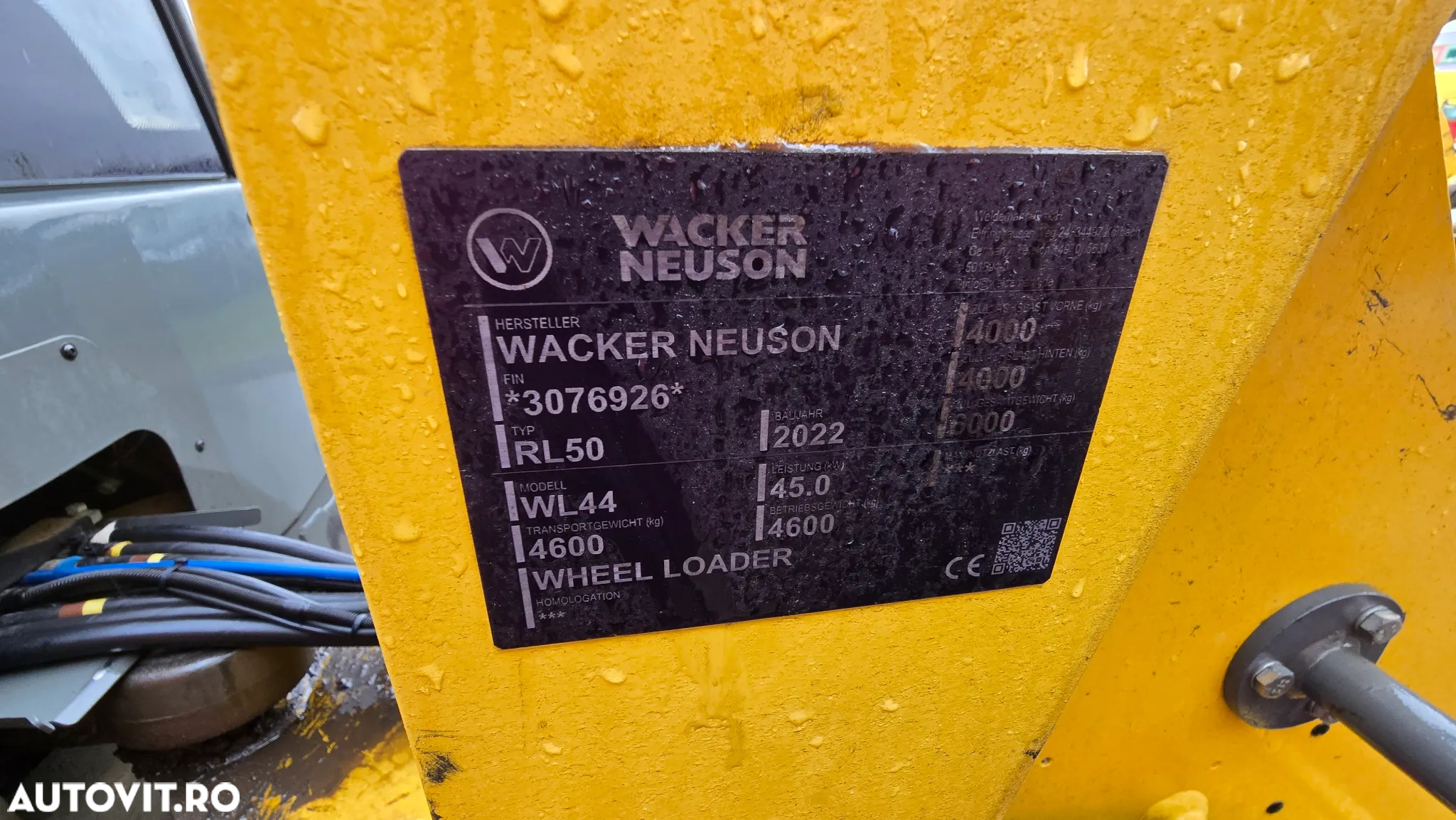 Wacker Incarcator frontal pe roti Wacker-Neuson WL 44 - 9