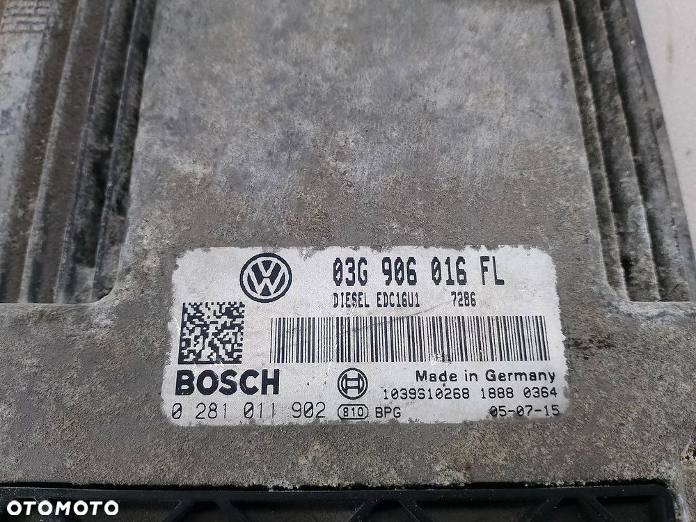 KOMPUTER, STEROWNIK VW GOLF V 03G906016FL 0281011902 2.0 TDI - 6