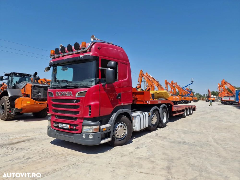 Scania V8 cu 500CP, 2011, 599.690km, 6x2 cu axa liftabila si viratoare, Cutie viteze automata, Anvelope 315/80R22,5 90% bune, Kit basculare, rezervor 600l, goarne, proiectoare, Carte identitate, rulat in Germania, PROMOTIE 28.900 EUR+Tva - 2