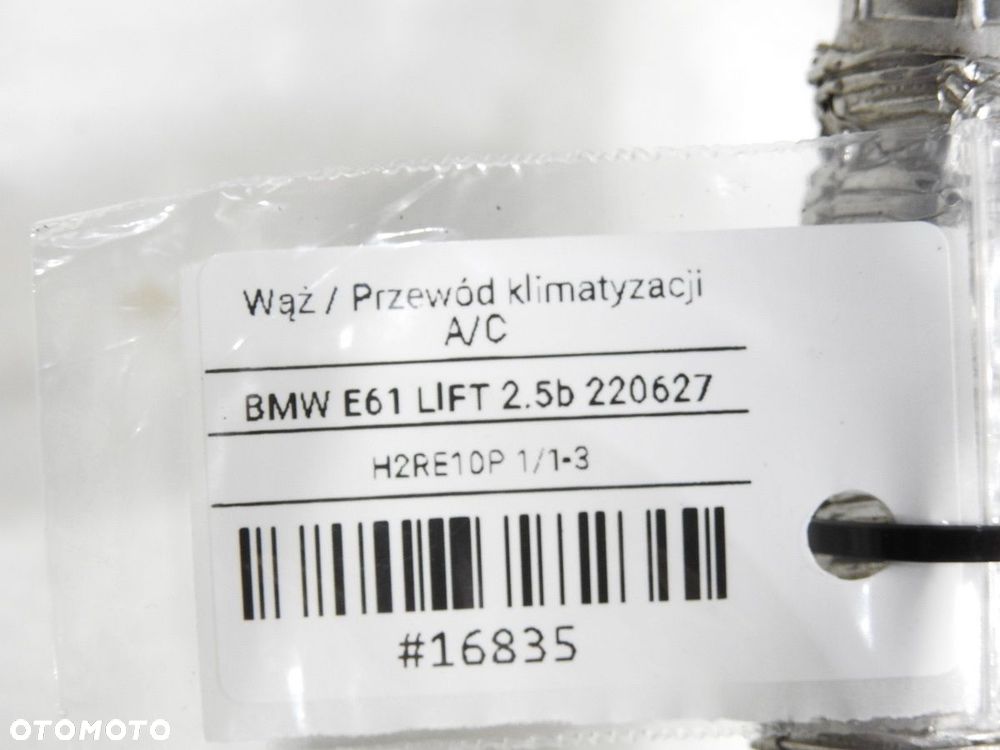 WĄŻ RURKA KLIMATYZACJI BMW E60 E61 2.5i 9181831 - 6