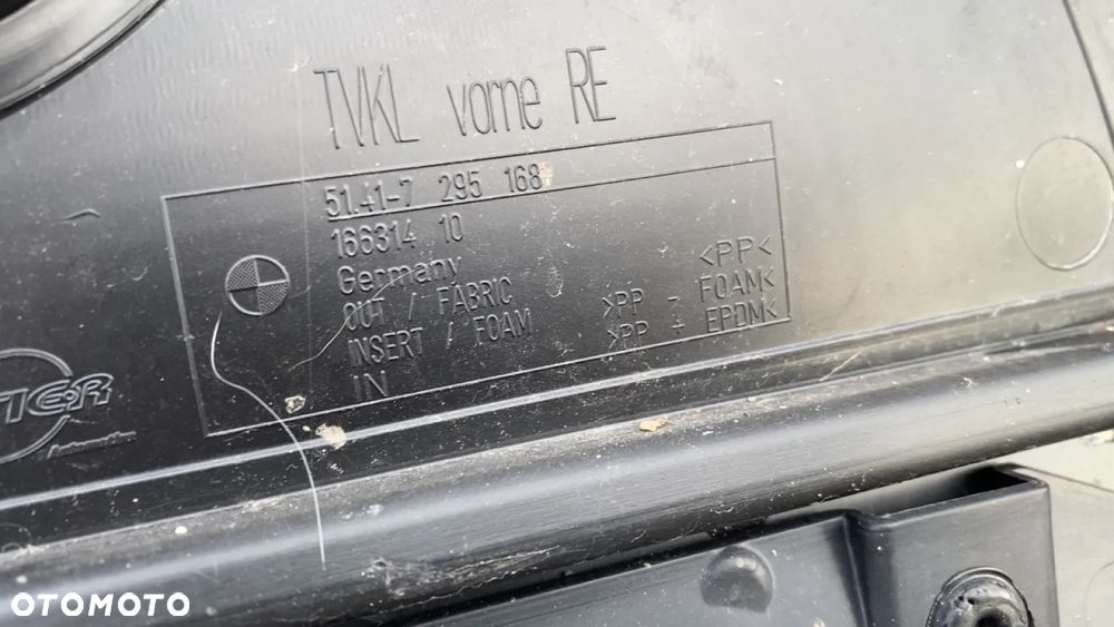 BMW 3 F34 GT TAPICERKA PRAWA PRZEDNIA BOCZEK PRAWY PRZÓD 7295168 - 8