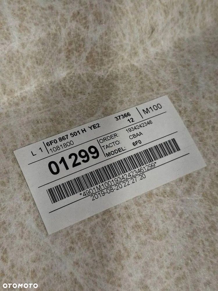 Seat Ibiza V FR 2019 Podsufitka czarna 6F0867501H oryginał fajny stan - 8