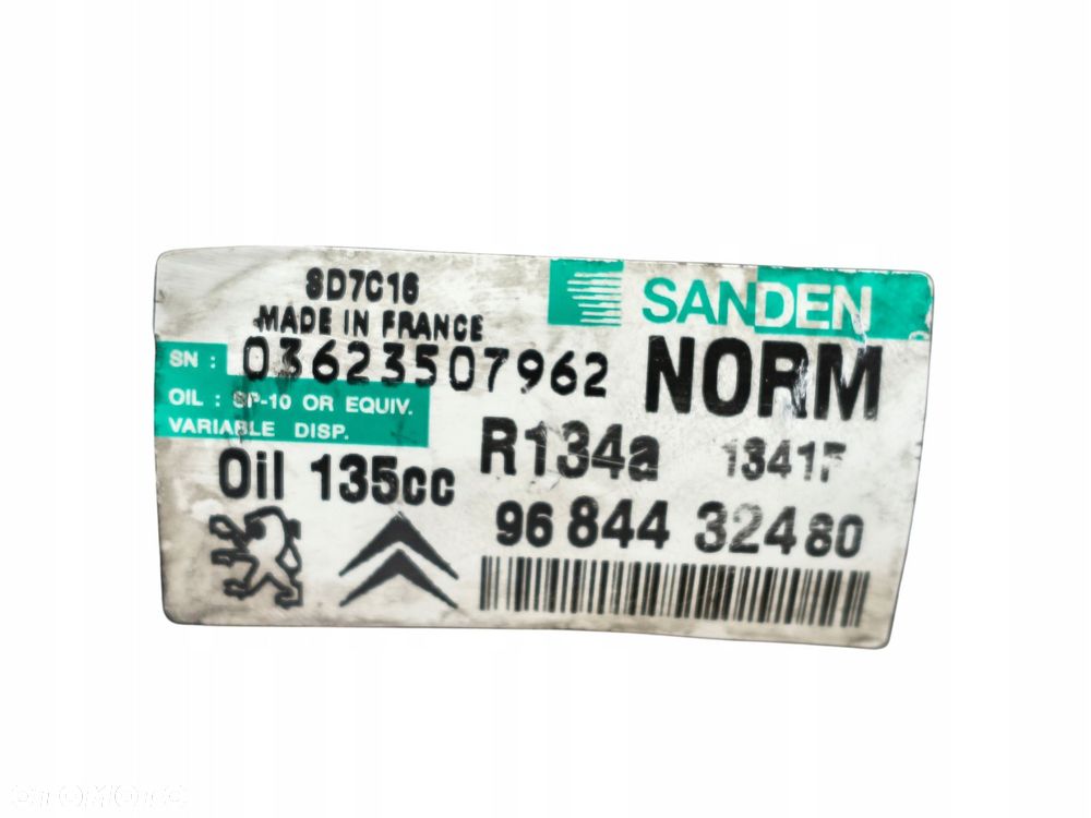 SPRĘŻARKA KLIMATYZACJI Citroen C4 Picasso Peugeot 308 1.6 HDI 9684432480 - 8