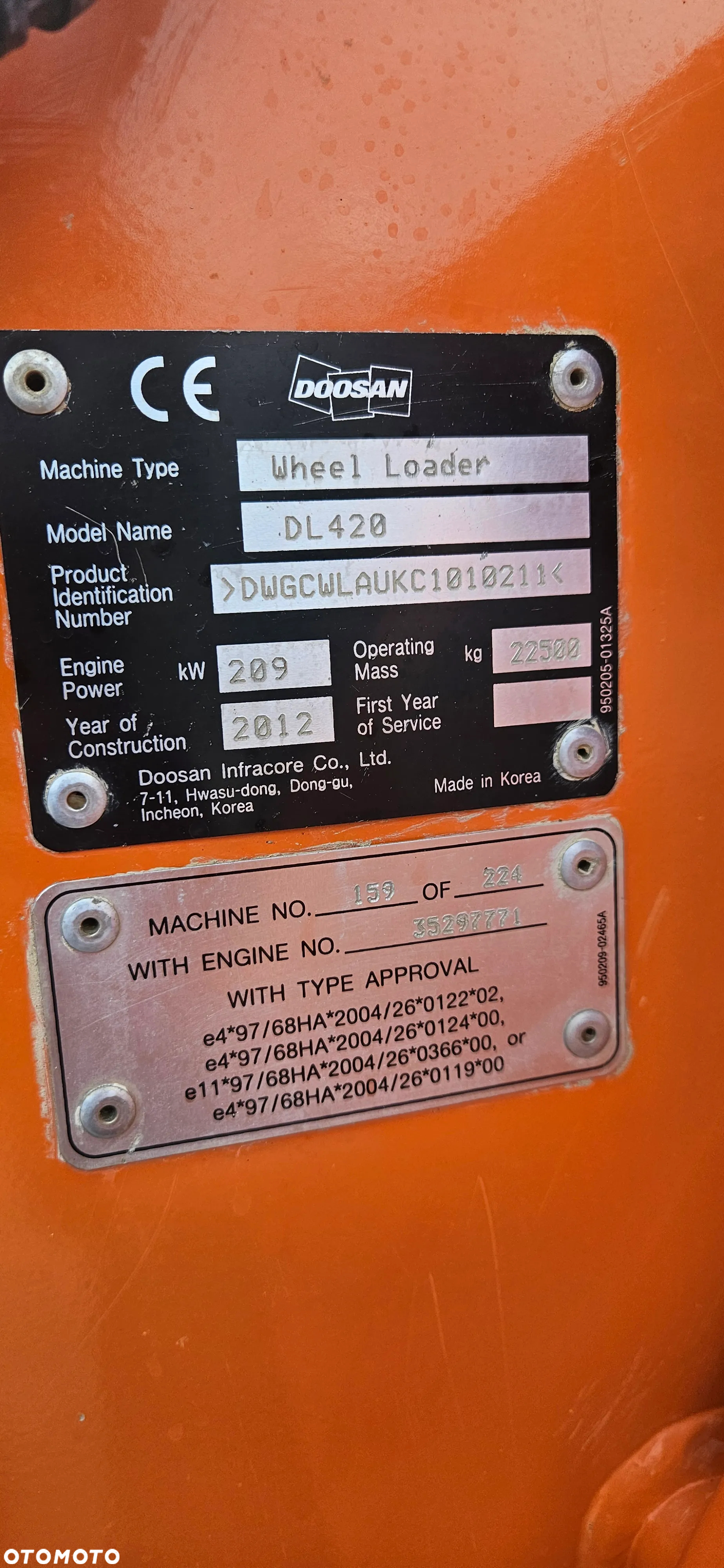 Doosan DL 420 z Niemiec , z Waga, bez adblue i DPF, TOP!!! - 19