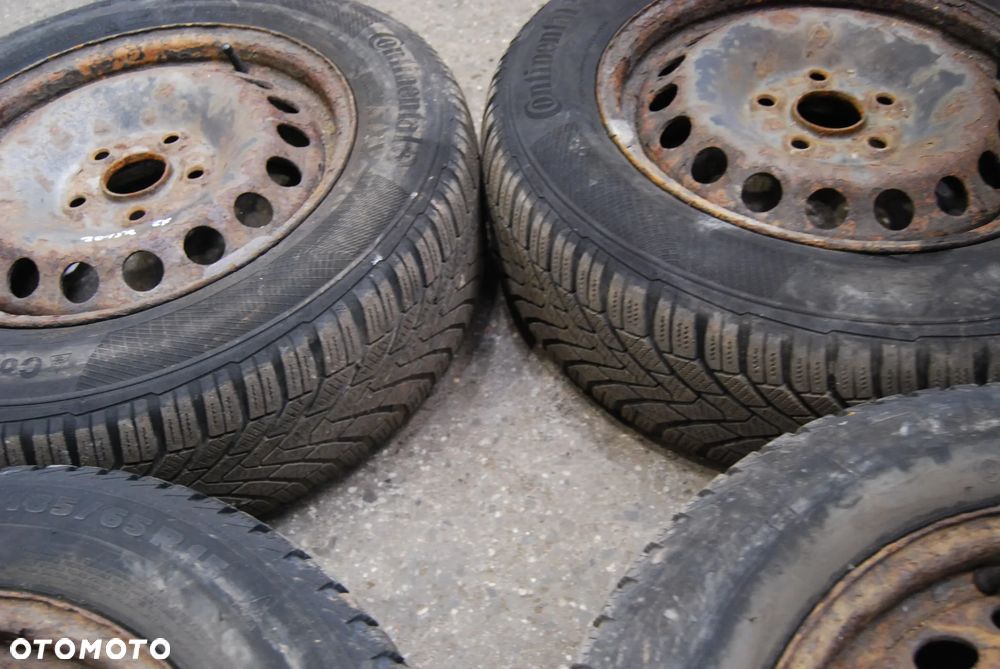 FELGI STALOWE + OPONY ZIMOWE 1K0601027C 5X112 ET47 6J VW GOLF V TOURAN 195/65R15 - 7
