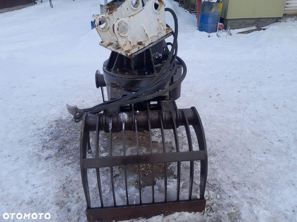 Kinshofer D15 na 2 siłownikach, chwytak hydrauliczny obrotowy sortujący wyburzeniowy kleszcze, waga 650kg. - 2