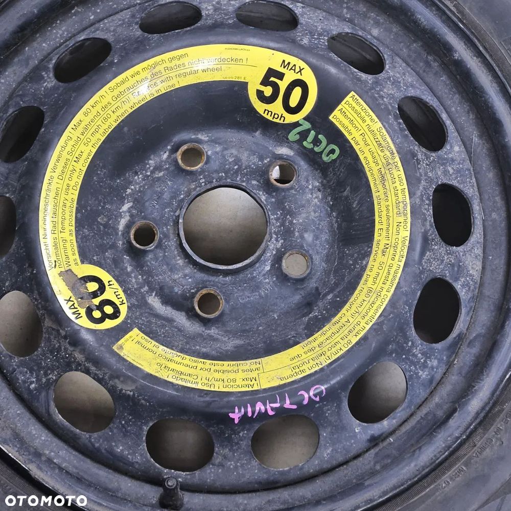 Koło zapasowe 205/60 R16 Skoda Octavia II DOJAZDÓWKA - 2