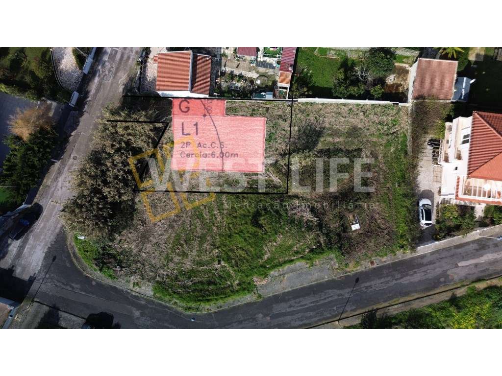 Terreno urbano de 431m2 para construção de moradia em Ericeira - Grande imagem: 2/13