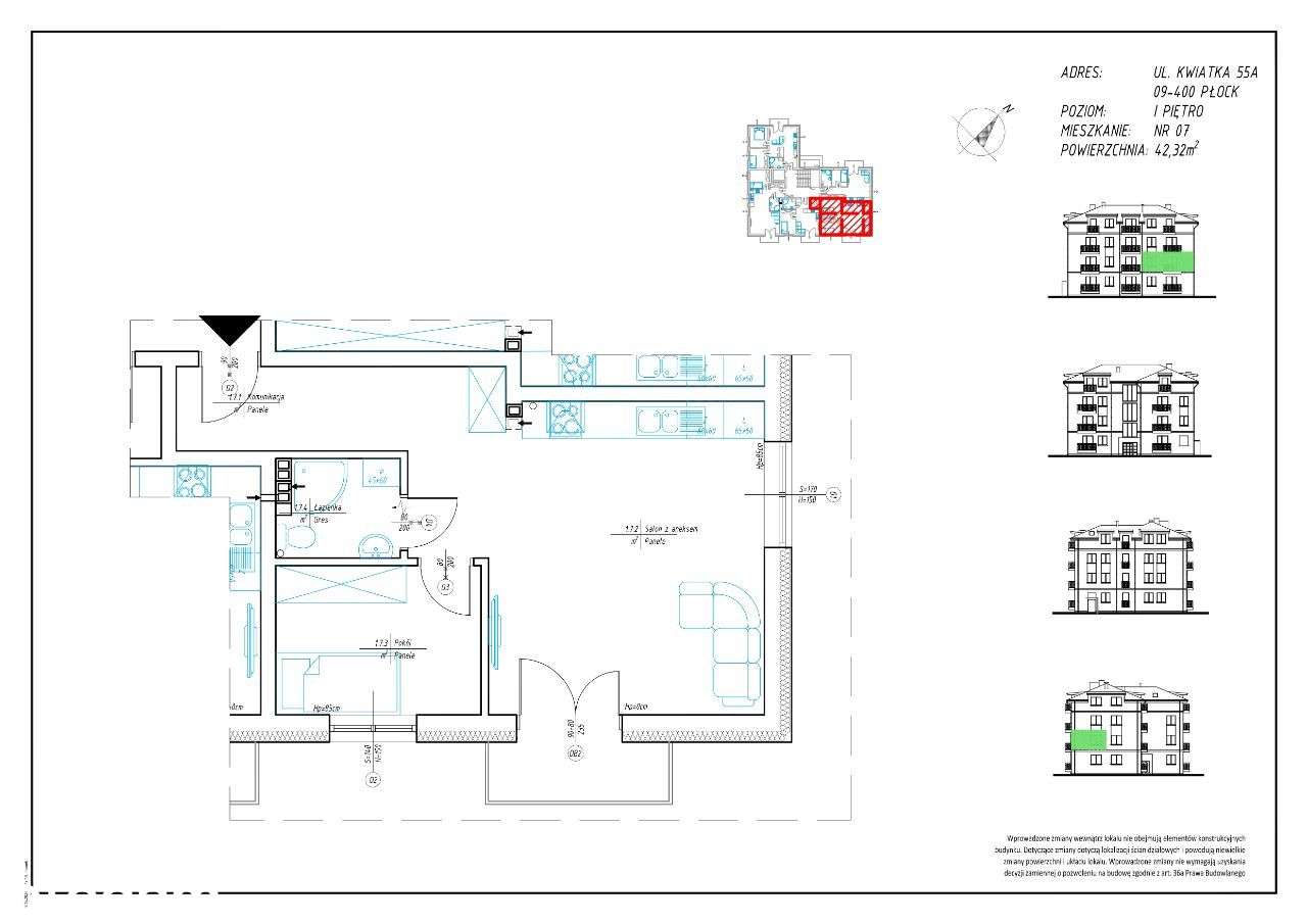 NOWE MIESZKANIE- 42,32m2- Stare Miasto w Płocku