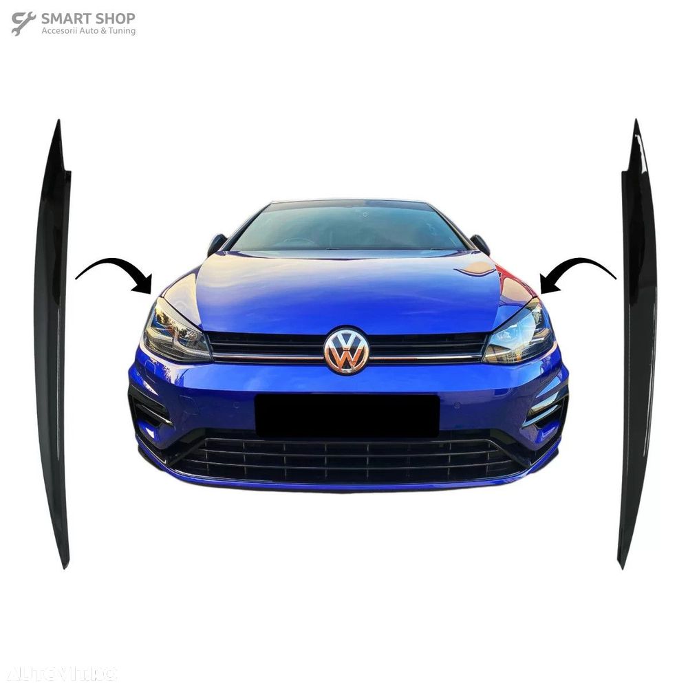 Pleoape Faruri VW Golf VII 7 5G (2013-2017) Negru Lucios - 1