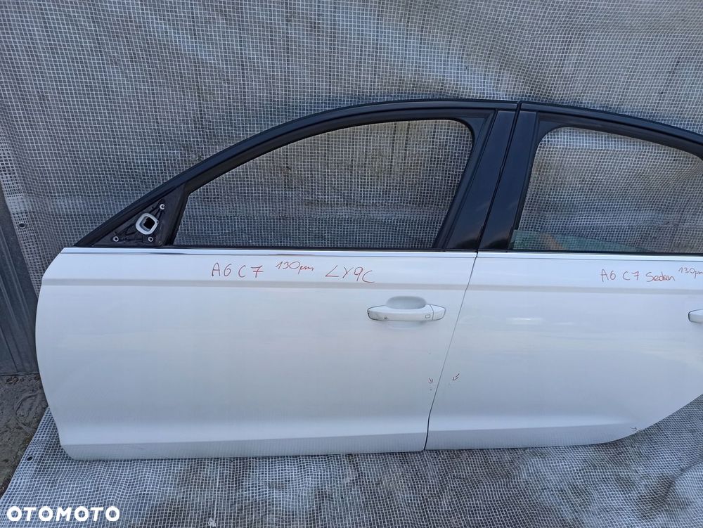 AUDI A6 C7 4G SEDAN DRZWI LEWE PRZÓD TYŁ 2 SZTUKI LY9C KOMPLETNE IBIS WHITE - 2