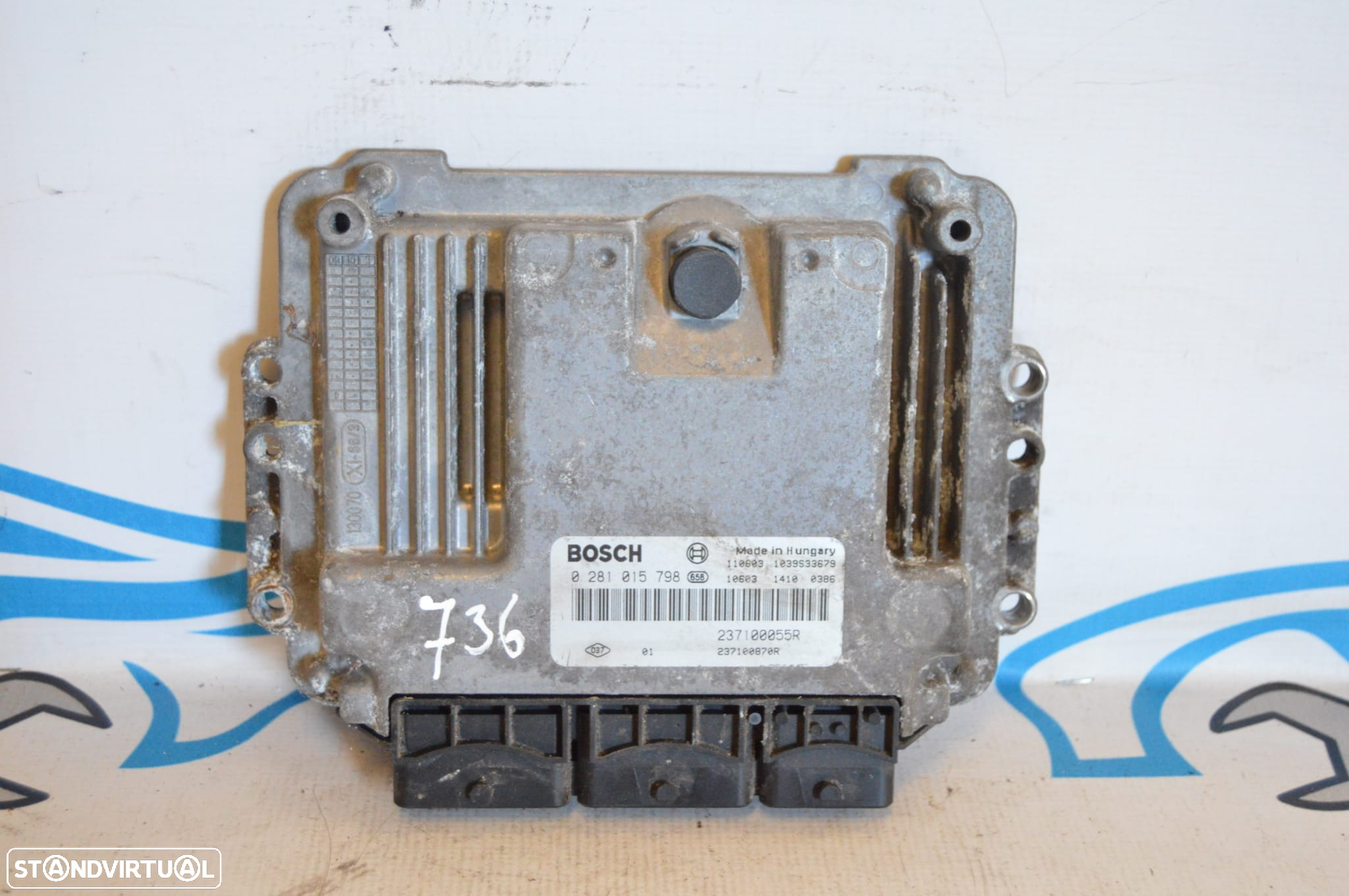 CENTRALINA ECU MOTOR BOSCH 237100055R 237100055 0281015798 RENAULT MEGANE III 3 MK3 COUPE FASE I 1 DZ0 1 1.5 DCI 105CV K9K832 K9K 832 GRAND SCENIC II 3 MK3 - 3