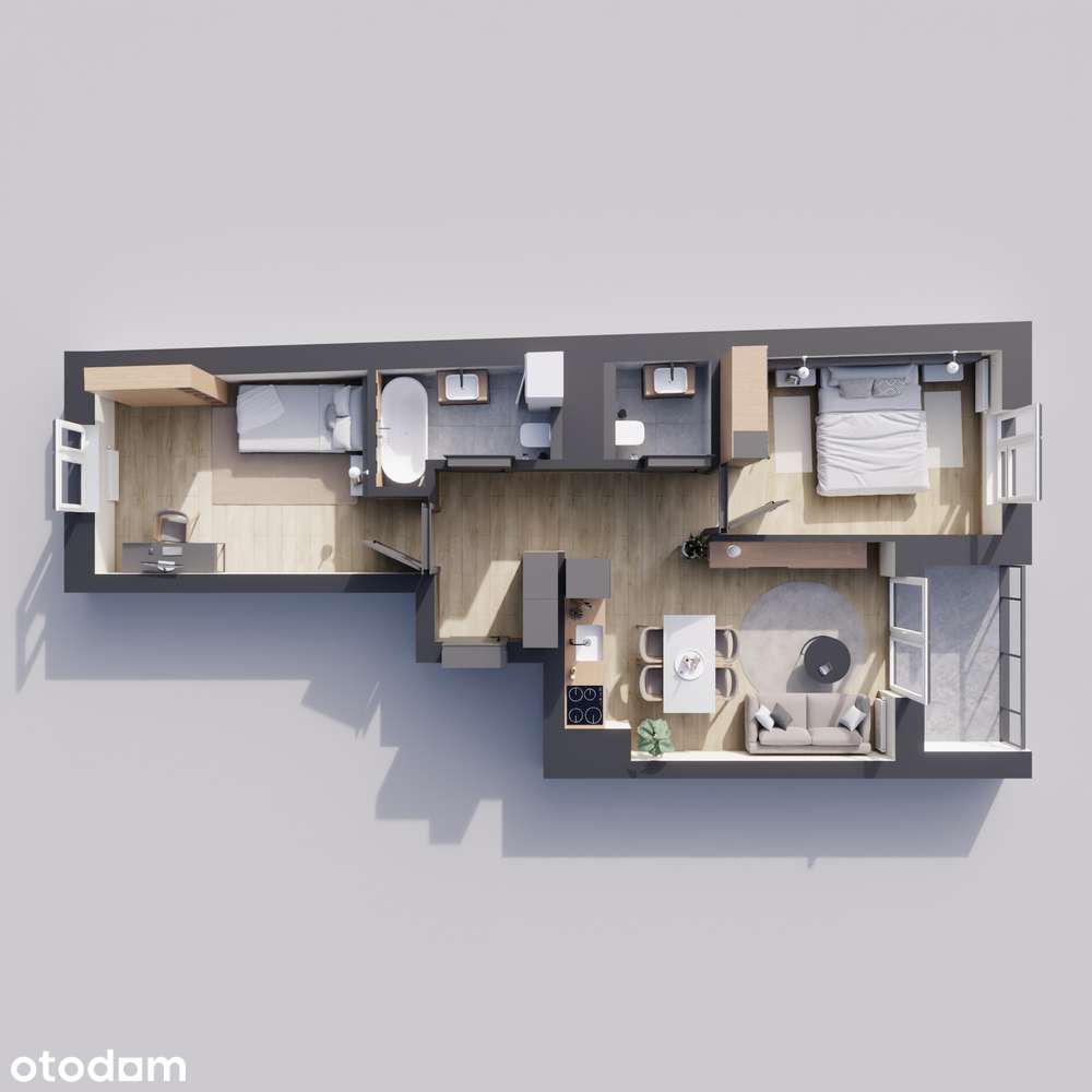 3-pokojowy ustawny Apartament z gotową podłogą!