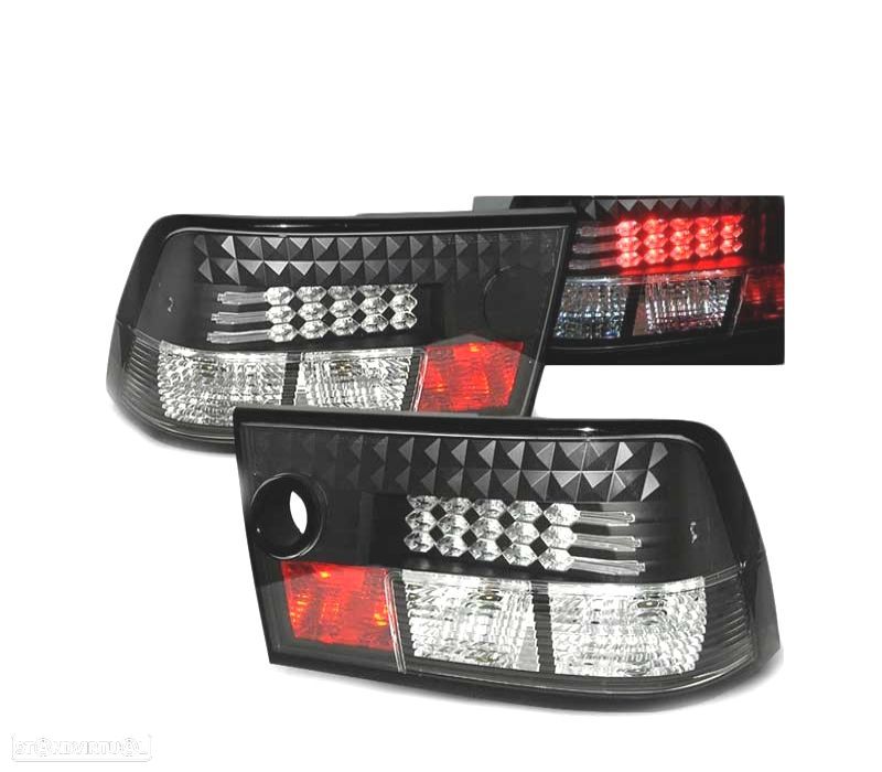 FAROLINS TRASEIROS LED PARA OPEL CALIBRA 90-97 BLACK PRETO - 1