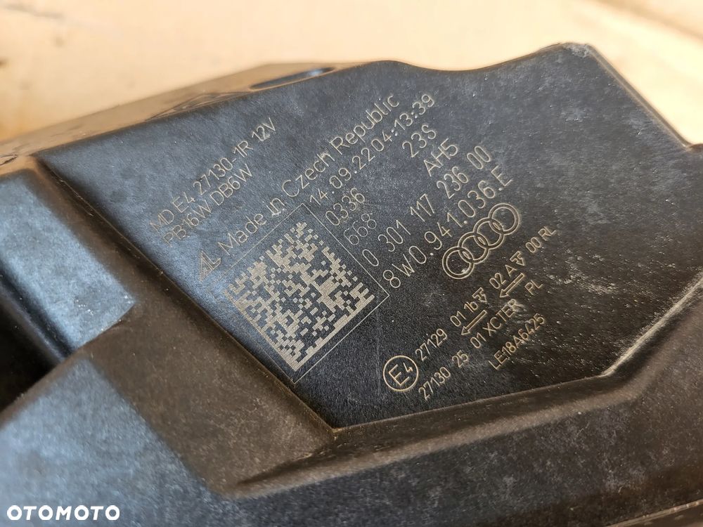 LAMPA PRAWY PRZOD MATRIX AUDI A4 B9 LIFT 8W0941036E - 8