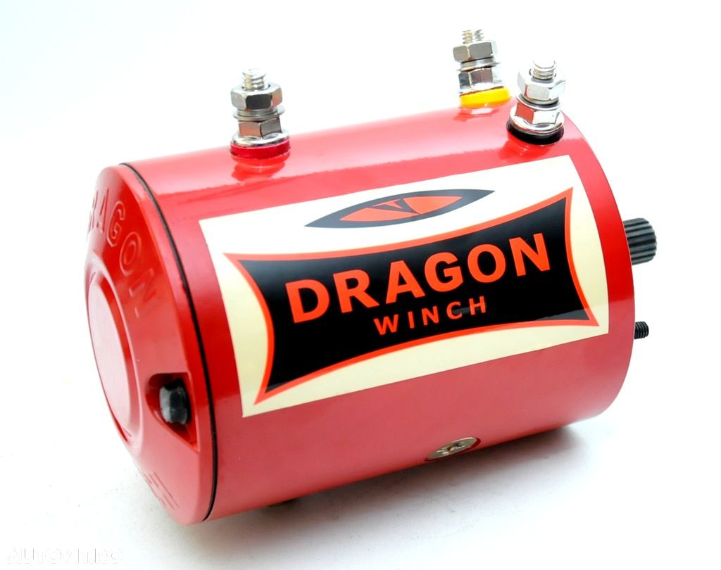motor electric troliu 8000-130000lbs la 12V sau 24V, ax cu caneluri - 1