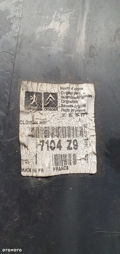 Kierownica powietrza lewa lewy przód Citroen C3 9680096480 - 4