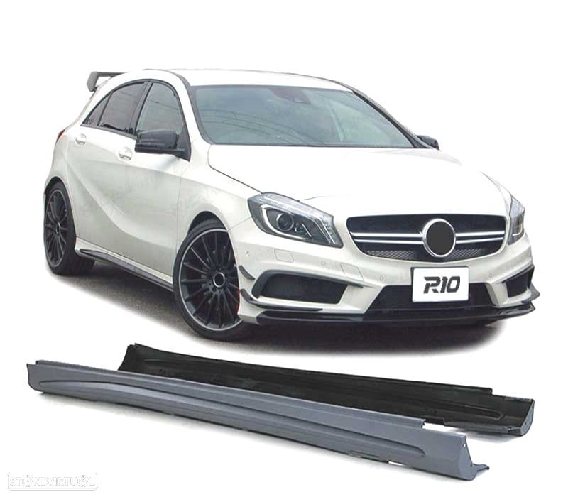 EMBALADEIRAS LATERAIS MERCEDES CLASE A W176 12-18 CLA W117 13-18 LOOK AMG - 2