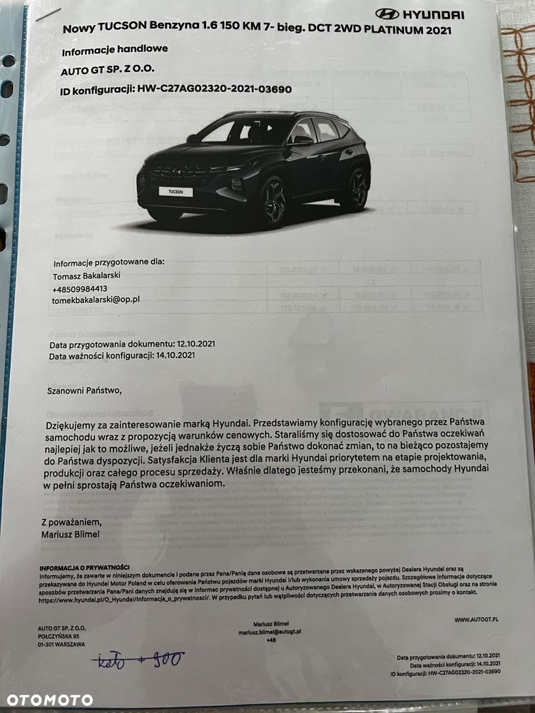 Hyundai Tucson 1.6 T-GDi 48V Platinum 2WD DCT - 32