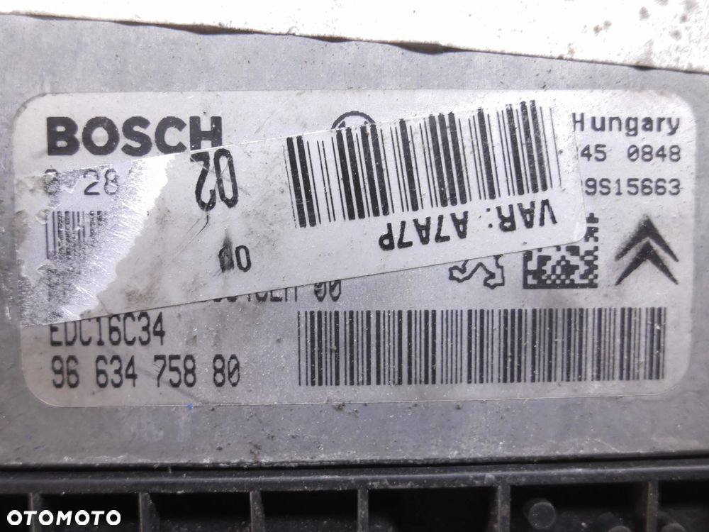 CITROEN 1.4 HDI STEROWNIK 9663475880 - 2