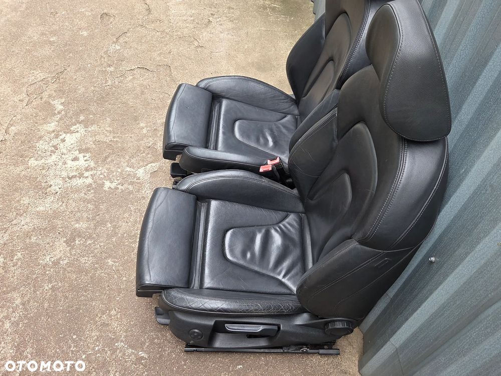 AUDI A4 B8 KOMBI FOTEL FOTELE PRZÓD PRZEDNIE KANAPA TAPICERKA BOCZKI KPL SKÓRA POMORSKIE - 5