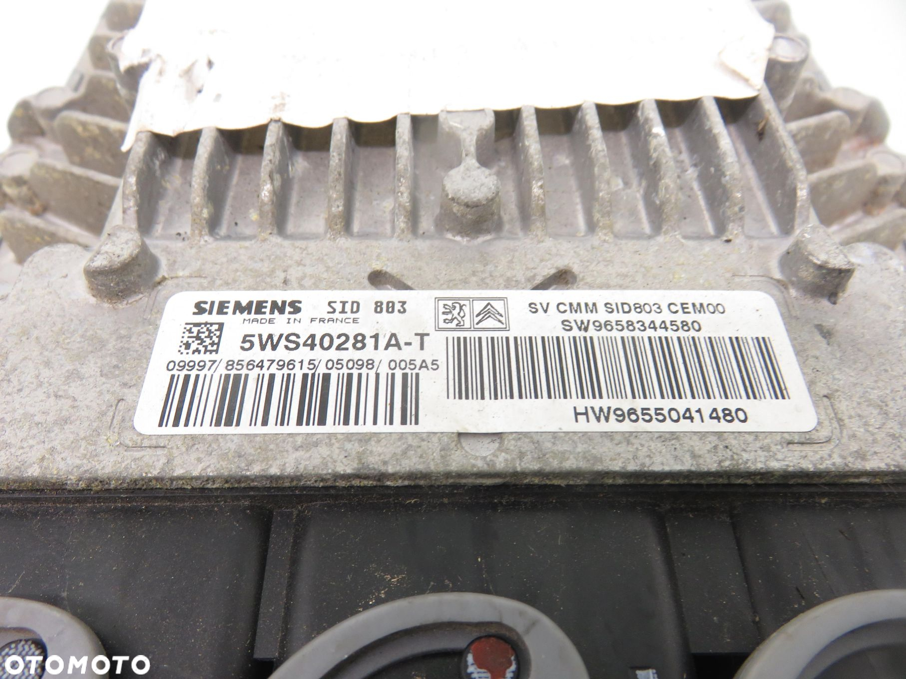 STEROWNIK PEUGEOT 307 CC 2.0 HDi 5WS40281AT SW9658344580 HW9655041480 - 4